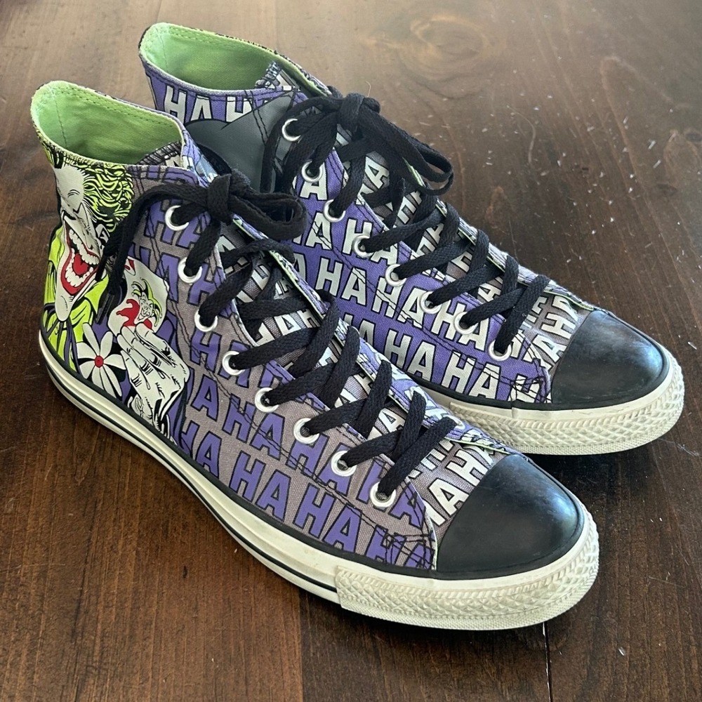 Converse Chuck Taylor All Star Joker High Top Mens 11 Purple DC Comics Gotham - Picture 3 of 8